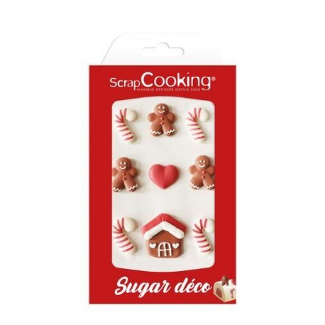 Décor comestible en sucre Pain d'épices - boite de 9