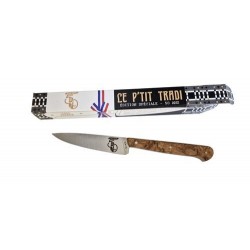 Couteau d'office Le P'tit Tradi loupe de frêne Couteau d'office Le P'tit Tradi loupe de frêne