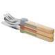 Coffret Le Petit Gourmet couverts clipsables bois et inox