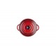 Mini cocotte en céramique ronde cerise ø 10cm