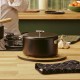 Casserole inox La Merveilleuse noir graphite Ø 20 cm