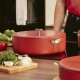 Sauteuse inox La Merveilleuse rouge passion Ø 28 cm