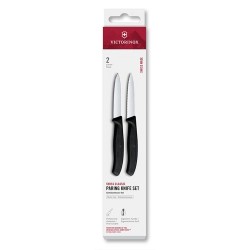 Set de 2 couteaux Swiss Classic noir 8 cm