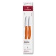 Set de 2 couteaux lame lisse Swiss Classic orange 8 cm
