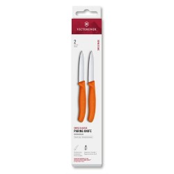 Set de 2 couteaux lame lisse Swiss Classic orange 8 cm Set de 2 couteaux lame lisse Swiss Classic orange 8 cm