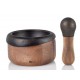 Mortier et pilon en fonte et bois d'acacia Ø 13 cm