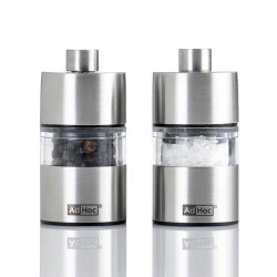 Moulin à poivre et sel inox et verre Minimill 6,2 cm - par 2