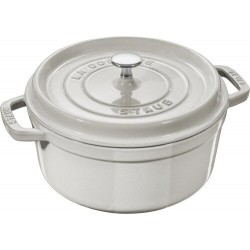 Cocotte en fonte ronde truffe blanche Ø 24 cm