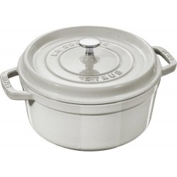Cocotte en fonte ronde truffe blanche Ø 28 cm