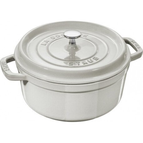 Cocotte en fonte ronde truffe blanche Ø 28 cm