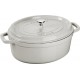 Cocotte en fonte ovale truffe blanche 29 cm