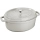Cocotte en fonte ovale truffe blanche 31 cm