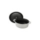 Cocotte en fonte ovale truffe blanche 31 cm