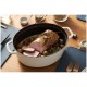 Cocotte en fonte ovale truffe blanche 31 cm