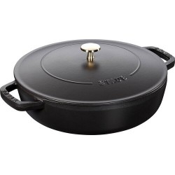 Sauteuse fonte Chistera avec couvercle noir mat Ø 24 cm