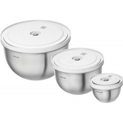 Lot de bols en inox Fresh & Save avec couvercle 12 - 18 - 24 cm