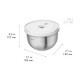 Lot de bols en inox Fresh & Save avec couvercle 12 - 18 - 24 cm