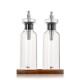 Huilier et vinaigrier verre Aromapur avec plateau bois 300 ml 