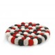 Dessous de plat Lana rond rouge noir blanc ø 21 cm