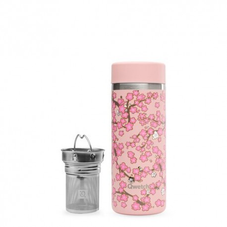 Théière isotherme avec filtre Flowers pastel rose 40 cl