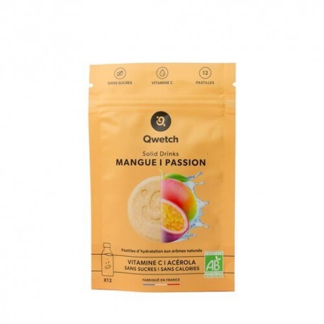 Pastille Solid Drinks bio arôme mangue et passion - par 12