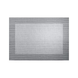 Set de table pvc metallique bord argent 46x33cm