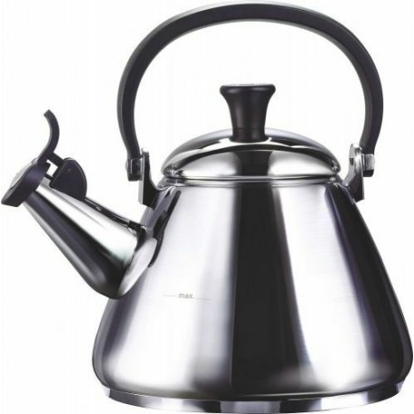 Bouilloire à siffler acier émaillé inox 2.1l