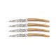 Couteau de table Deejo imitation bois d'olivier Sakura - par 4