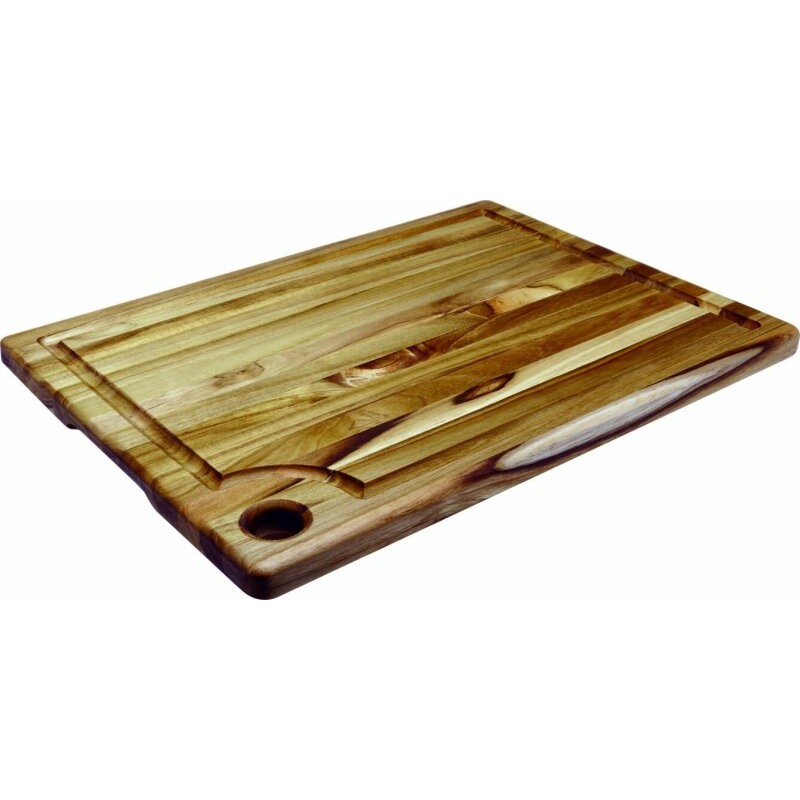 PLANCHE DECOUPER TECK AVEC RIGOLE 40 6CM PLANCHE DECOUPER TECK AVEC RIGOLE 40 6CM