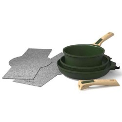 L'Incroyable batterie de cuisine amovible vert fougère