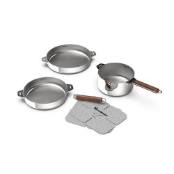 Coffret trio La Merveilleuse 1 casserole et 2 poêles ø 20, 24 et 28 cm
