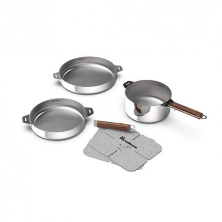 Coffret trio La Merveilleuse 1 casserole et 2 poêles ø 20, 24 et 28 cm