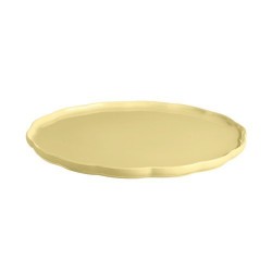 Plat rond céramique Madeleine jaune vanille ø 31 cm Plat rond céramique Madeleine jaune vanille ø 31 cm