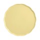Plat rond céramique Madeleine jaune vanille ø 31 cm