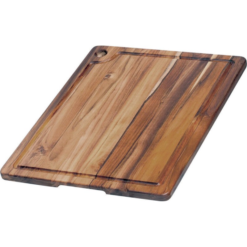 PLANCHE DECOUPER TECK AVEC RIGOLE 45 7CM PLANCHE DECOUPER TECK AVEC RIGOLE 45 7CM
