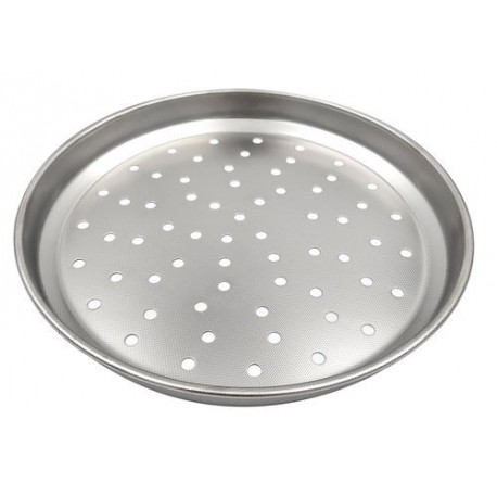 Plaque à pizza perforée inox 28 cm