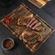Billot bois de bout avec rigole teck Stolf 44 x 29,5 x 3,2 cm