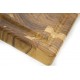 Billot bois de bout avec rigole teck Stolf 44 x 29,5 x 3,2 cm