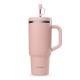 Travel cup isotherme bouchon étanche rose pastel 90 cl