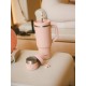 Travel cup isotherme bouchon étanche rose pastel 90 cl