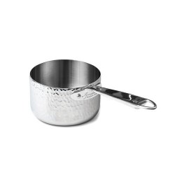 Casserole trilply inox miroir martelé ø 16 cm