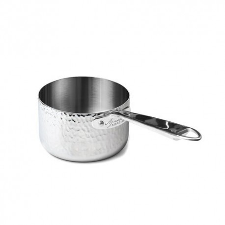Casserole trilply inox miroir martelé ø 16 cm