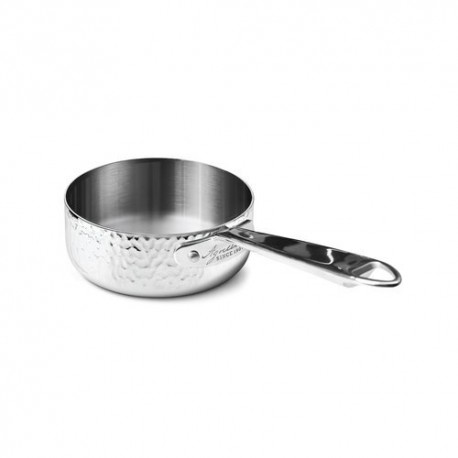 Casserole basse trilply inox miroir martelé ø 20 cm