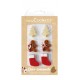 Décoration en pâte d'amande Sweet Xmas - par 6