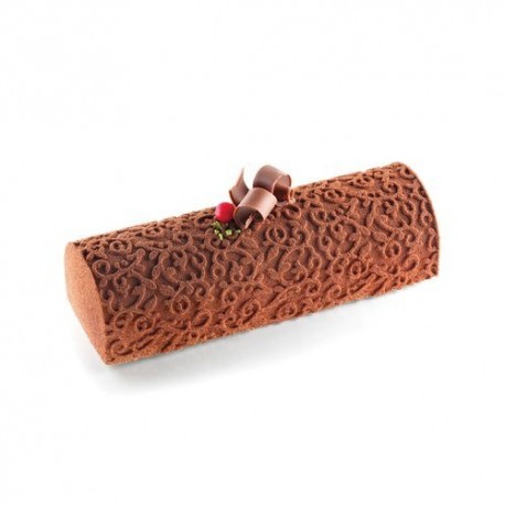 Moule à bûche arabesque Silikomart 25 cm