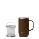 Mug tisanière isotherme avec filtre Matt chocolat 47 cl