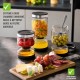 Bocal à cornichons avec séparateur verre 900 ml