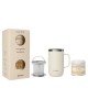 Coffret mug tisanière sable 47 cl + tisane fleur d'oranger 70 g