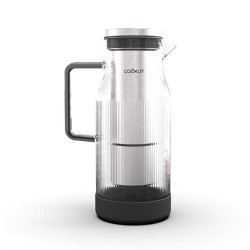 Carafe filtrante Akua en verre noir 1,2 L