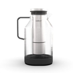 Carafe filtrante Akua en verre noir 2L